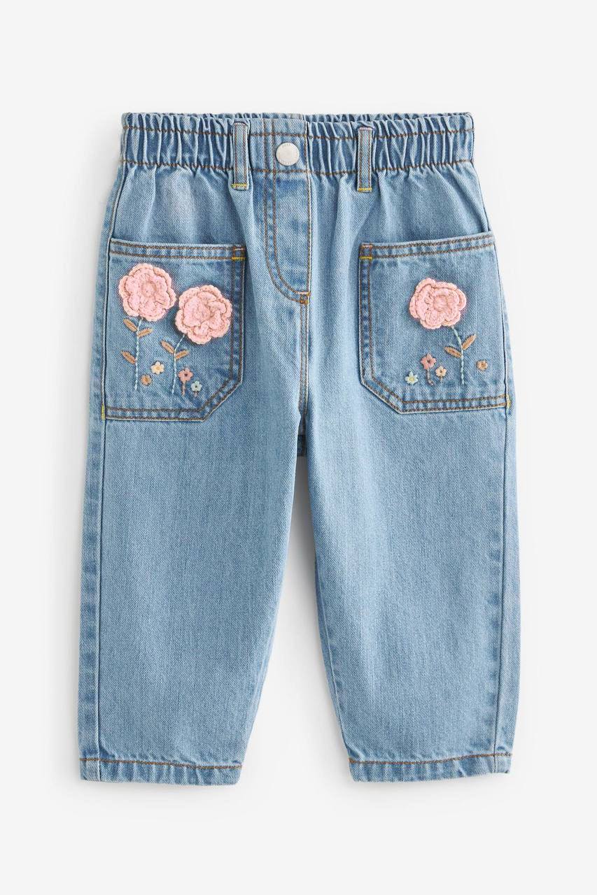 La’Ciel Örme Çiçekli Kot Jeans