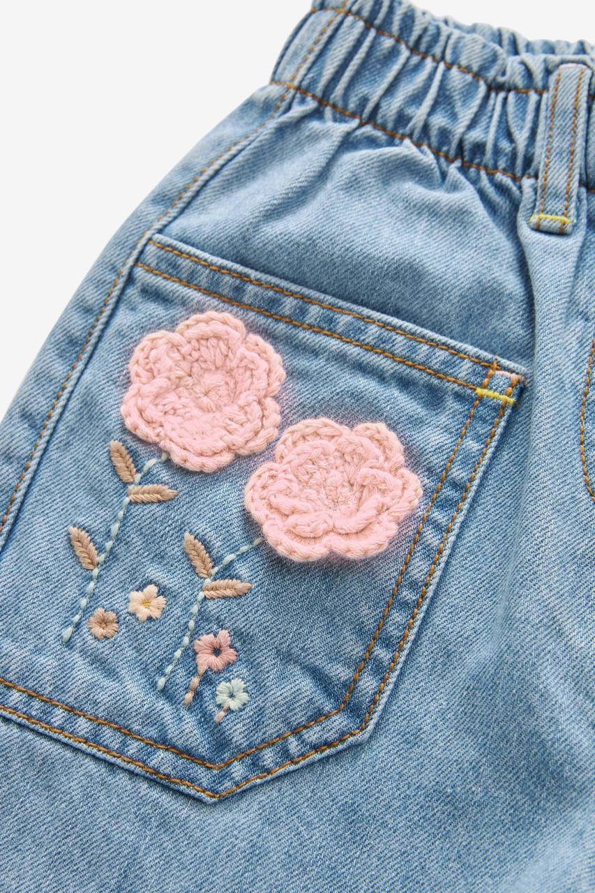 La’Ciel Örme Çiçekli Kot Jeans