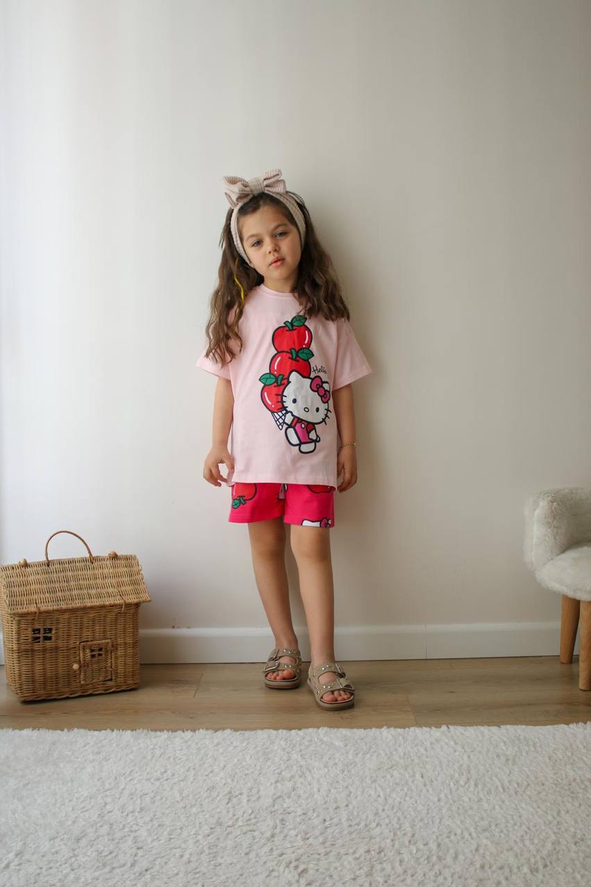 Hello Kitty Şortlu Kız Çocuk Takım