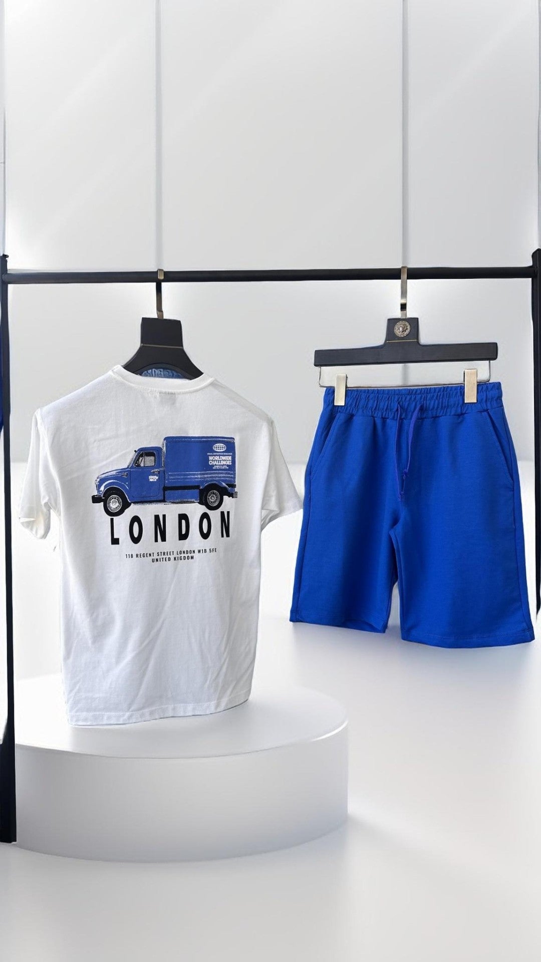LONDON Baskılı Şortlu Takım